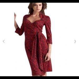 red and black long sleeve dress